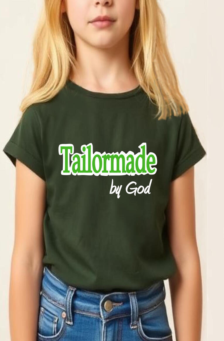 Tailormade By God, Girl's Christian T-shirt